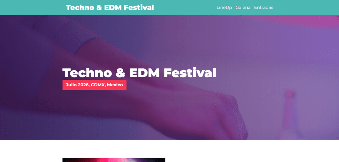 Festival de Música - Sitio Web
